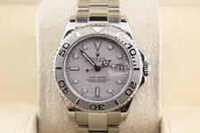 1999 Rolex Yacht-Master 168622 Platinum Dial SS Midsize No Papers 35mm 2