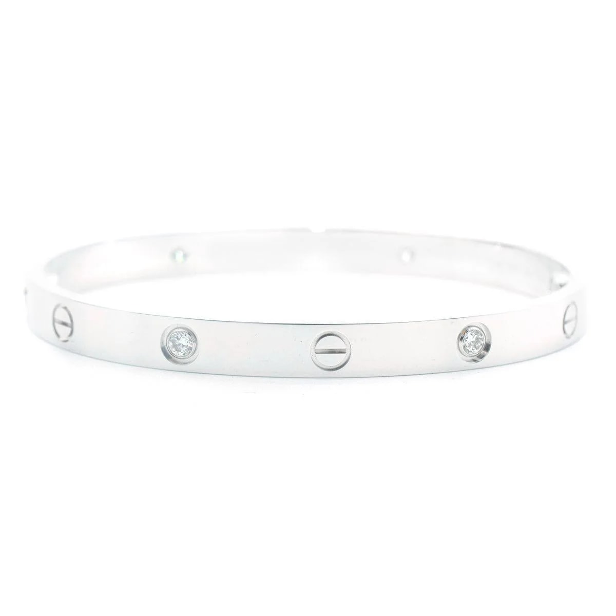 Cartier Medium White Gold and Love Bracelet With Box and Papers19 3