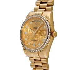 Rolex Day-Date 118348A 36mm Yellow Gold Champagne #WW305 2