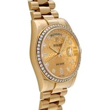 Rolex Day-Date 118348A 36mm Yellow Gold Champagne #WW305 3