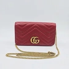 Gucci — P025 Gucci GG Marmont Matelasse Wallet on Chain Auth 26.06.03 — Handbag — resale