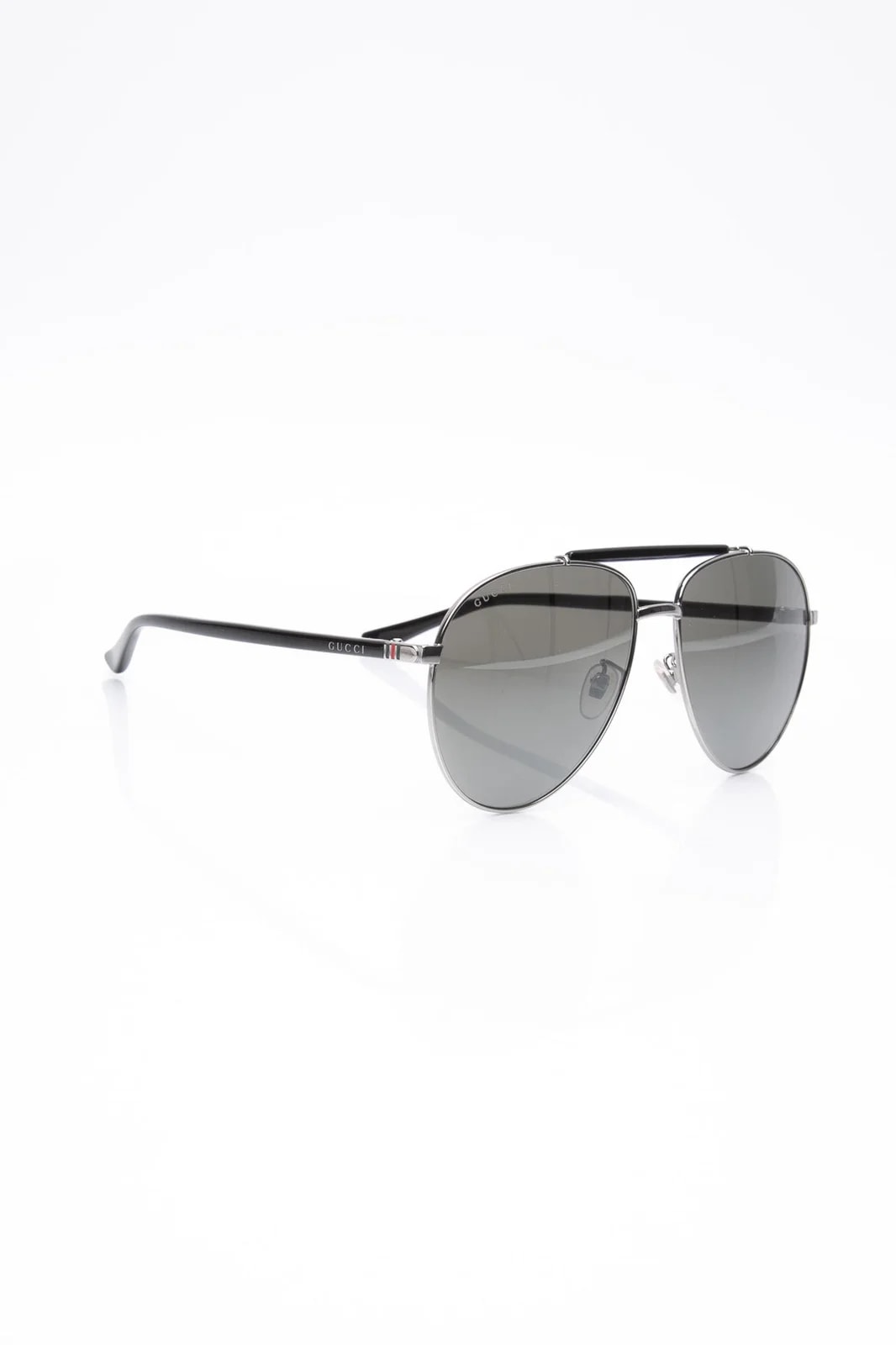 Gucci Pilot Metal Shape With Acetate Top Bar Sunglasses 2