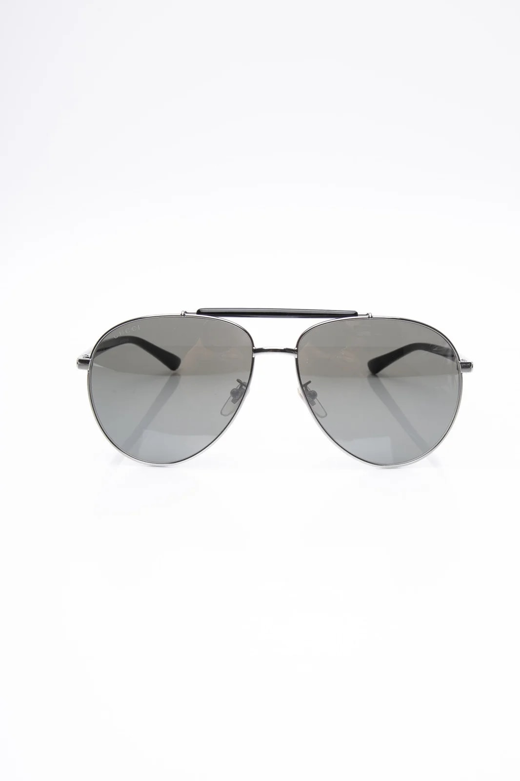 Gucci Pilot Metal Shape With Acetate Top Bar Sunglasses 3