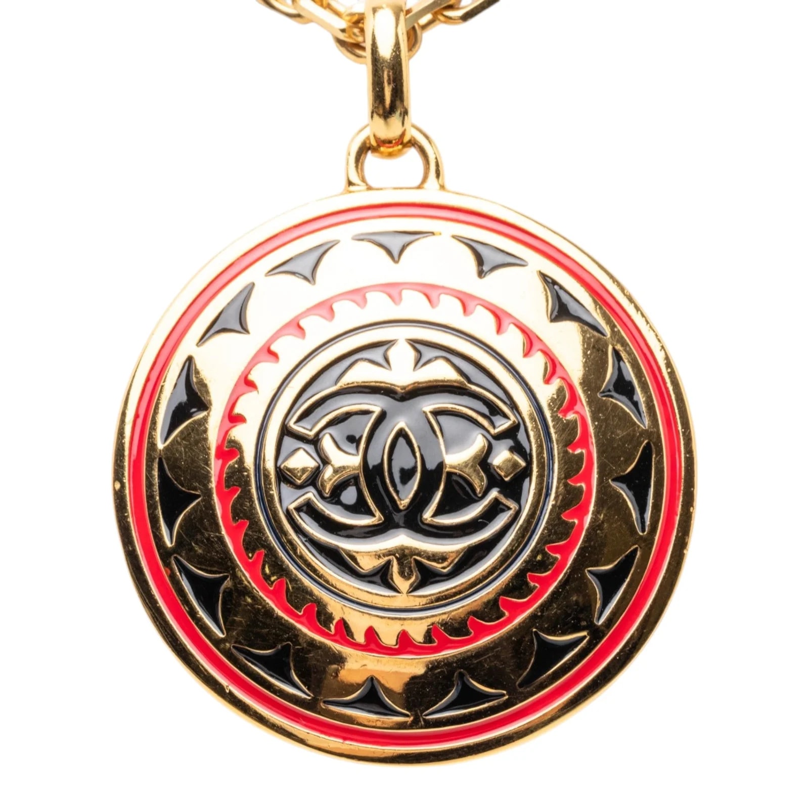 Chanel — CC Enamel Sun Medallion — Jewelry — resale