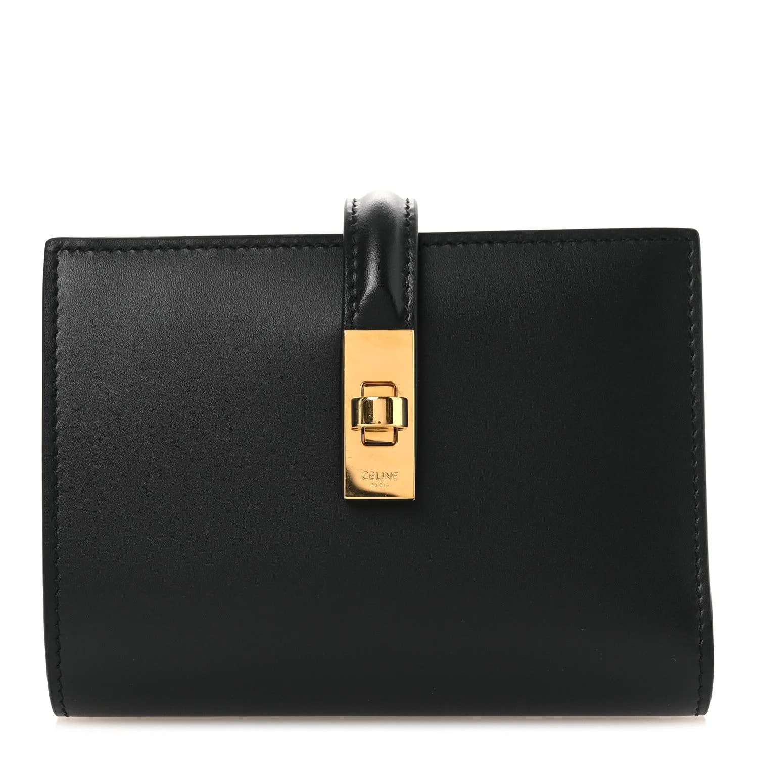 Celine — Satinated 16 Card Holder With Flap — Accessory — resale