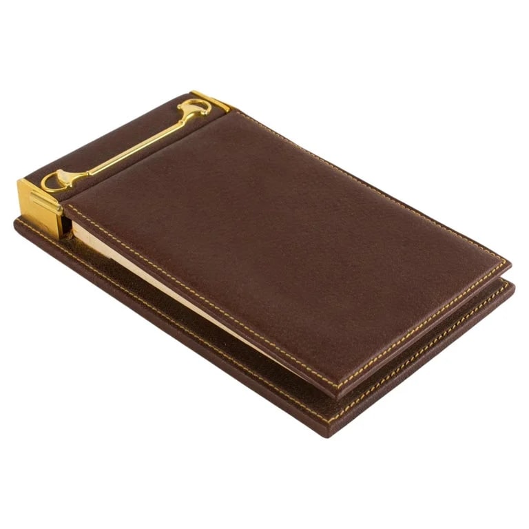 Gucci — Gucci Notepad With Gilded Equestrian Motif, Circa 1970 — Furniture — resale