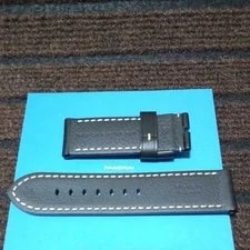 Officine Panerai Original Genuine Strap Black Leather Band From Japan 3