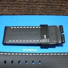Officine Panerai Original Genuine Strap Black Leather Band From Japan 4