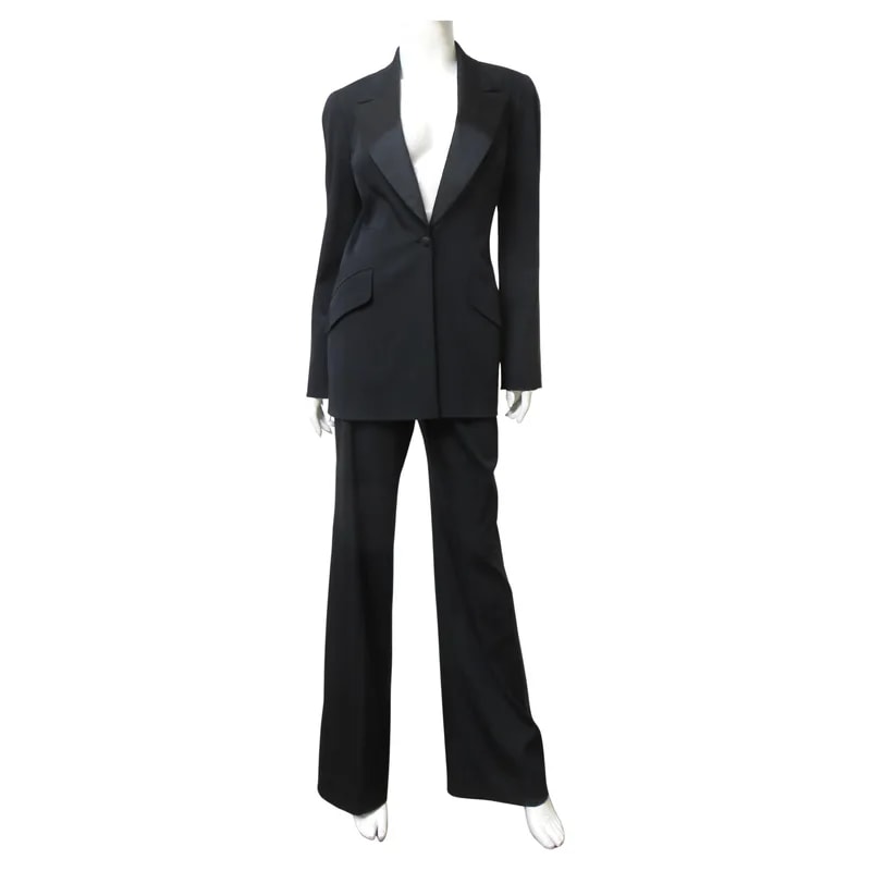 Celine — Celine Subtle Tuxedo Suit 1990s — Designer Shoe — resale
