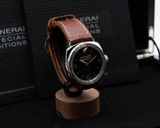 Panerai Radiomir 3 Days Acciaio Brevettato 47mm pam00685 Black Dial Brown Strap 4