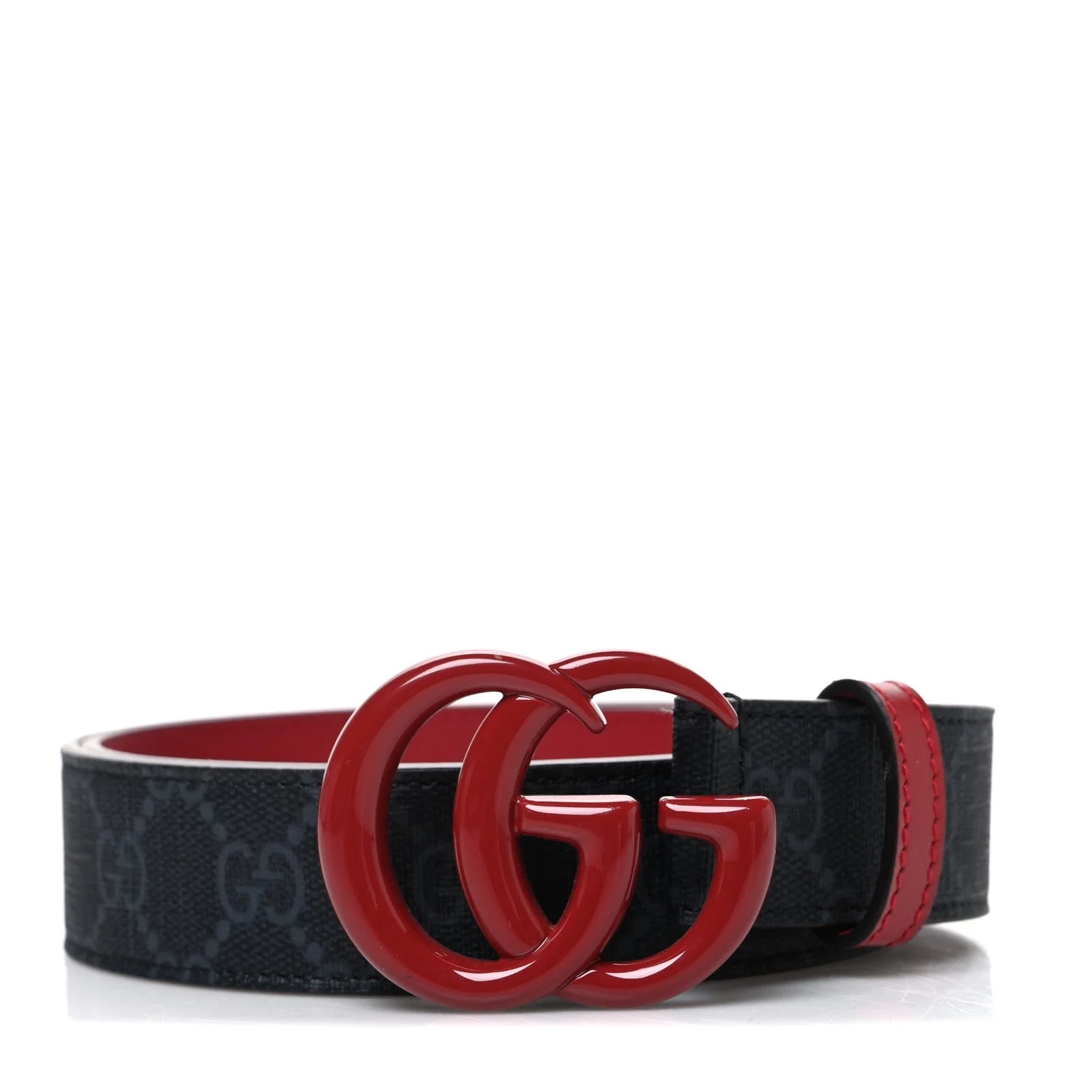 Gucci — Plutone Enamel Double G 30mm Belt 85 34 New — Accessory — resale