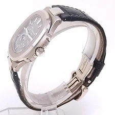 Patek Philippe Nautilus 18k White Gold Leather Auto Grey 5712G-001 2