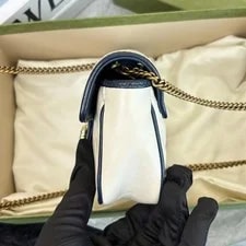 Gucci GG Marmont Diagonal Chain Crossbody Auth 4