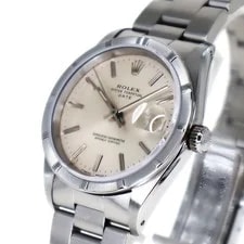 Rolex Oyster PerpetualDate 15210 Stainless Steel Silver Diamond 34.0mm #KNW1803 2