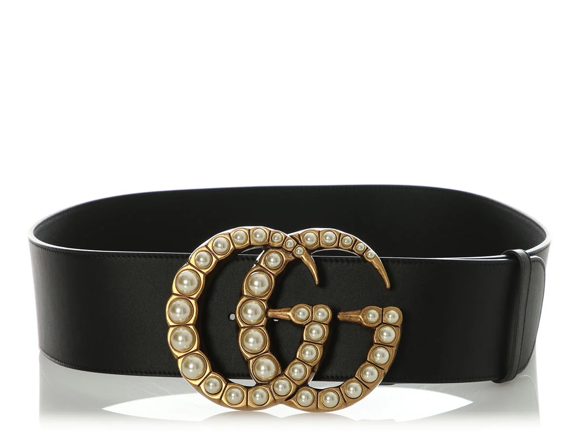 Gucci — Gucci Moon Double G 70mm Belt — Accessory — resale