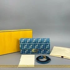 Fendi — Fendi Fabric Baguette Wallet on Chain Crossbody Auth — Handbag — resale
