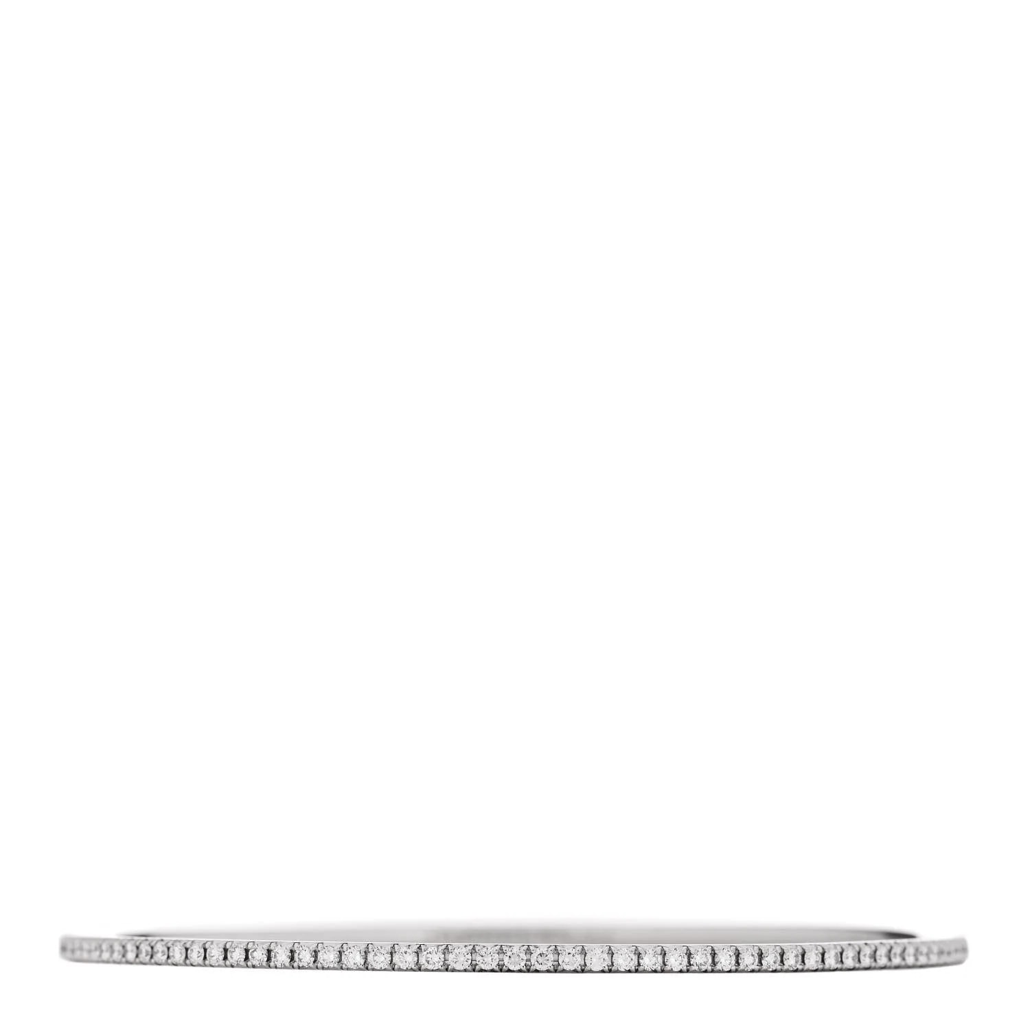 Tiffany & Co. — 18K White Gold Metro Pave Bangle — Jewelry — resale