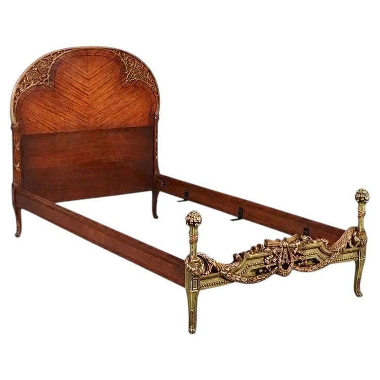 French Provincial Style & Gilt Twin Bed Frame — Furniture — resale