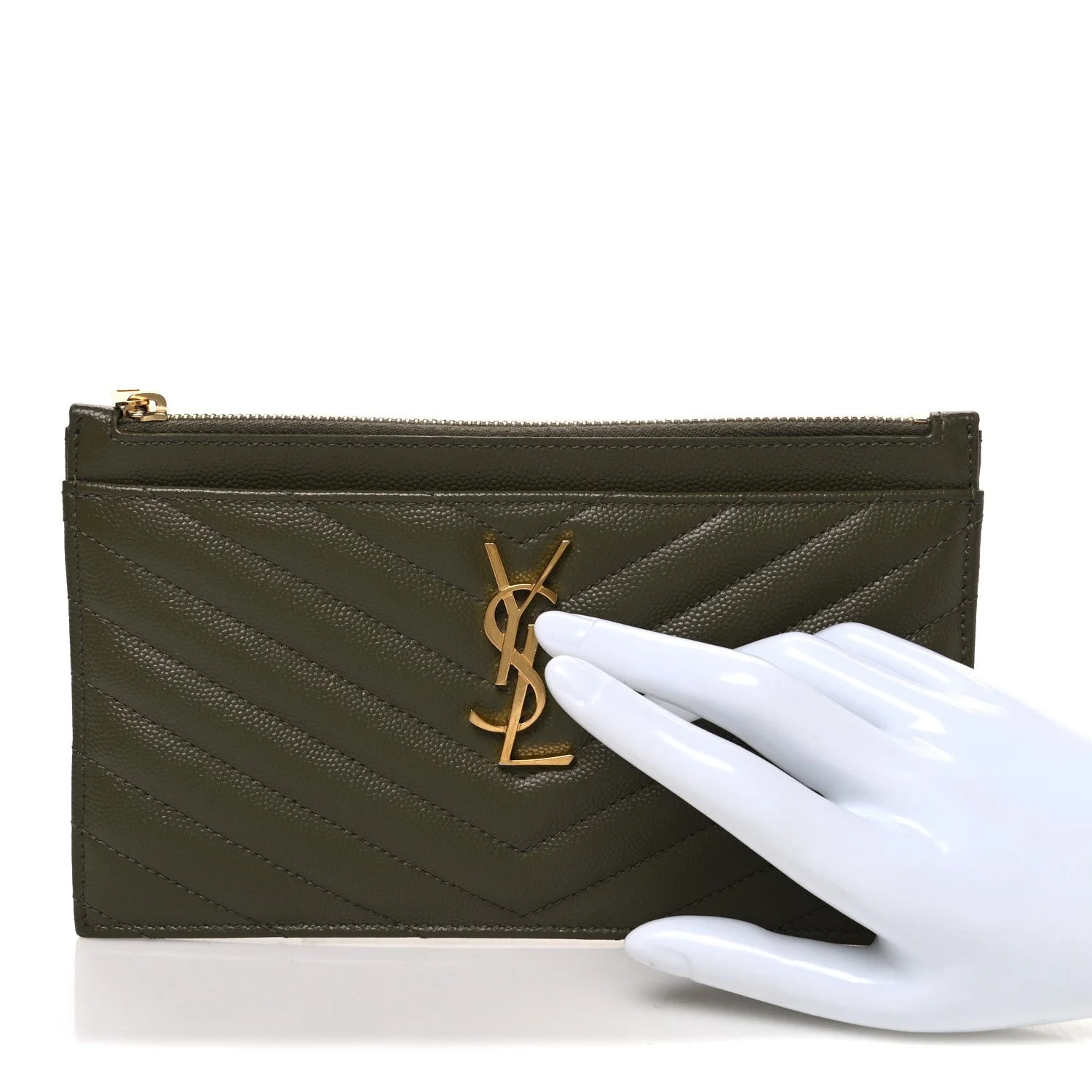 Grain de Poudre Chevron Bill Pouch Kaki 2