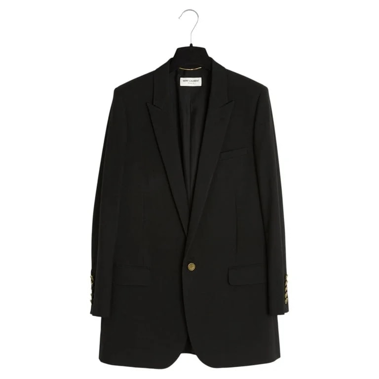 Hedi Slimane, Saint Laurent — Saint Laurent 2016 Veste Blazer FR40 Slimane Single Button Jacket UK12 US10 — Clothing — resale