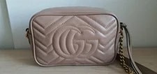 Gucci GG Marmont Matelasse Crossbody Mini Porcelain Or 2