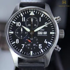 IWC Pilot's Chronograph Day/ Date 2022 Full Set IW378001 Extra Strap Black 4