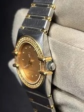 Omega Constellation Diamond Bezel Champagne Dial Quartz 24mm 2