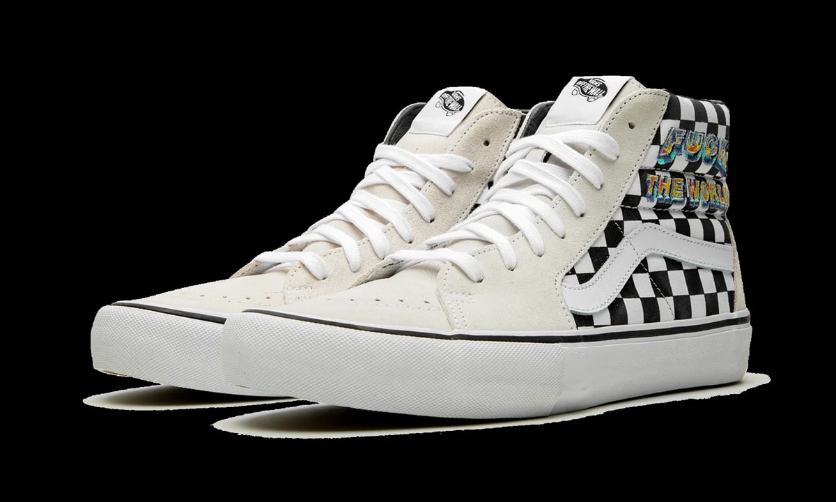 Sk8-Hi Pro "Supreme - F*ck the World - Checker" VN0A45JDSY4 2