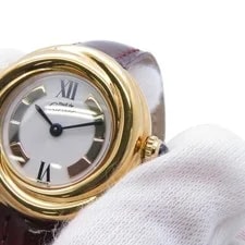 Cartier Quartz Must W1010644 SV925 / Leather 27mm White Dial With Papers #TZW431 4