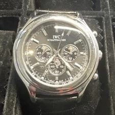 IWC — IWC ’s Chronograph Quartz 24-Hour Black Dial 40mm Steel Black Leather — Watch — resale