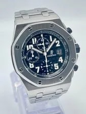 Audemars Piguet — Audemars Piguet Royal Oak Offshore 26170ST Steel Bracelet Black Dial Chronograph — Watch — resale