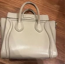 Celine Luggage 2way Logo Zip Color Greige Fashion Goods 2