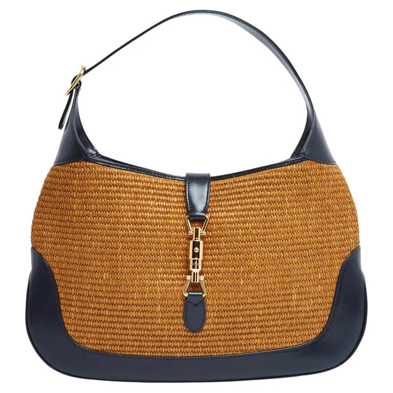 Gucci — Gucci Sac Rafia Jackie 1961 Medium Pristine — Designer Shoe — resale