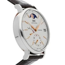 IWC Portofino Hand-Wound Moon Phase Steel Manual 45mm Strap IW5164-01 3