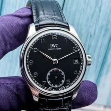 2017 IWC Schaffhausen Portugieser 43MM Black Dial Leather Strap (IW510202) 3