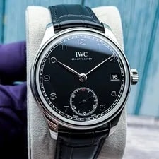 2017 IWC Schaffhausen Portugieser 43MM Black Dial Leather Strap (IW510202) 4