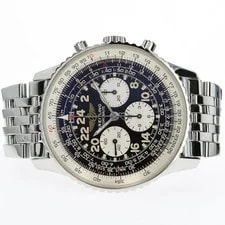Breitling Navitimer Cosmonaute Black Dial Chronograph Manual Steel A12322 2