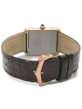 Cartier Tank Solo SM Quartz W5200024 3168 Pink Gold Case Leather Band 3