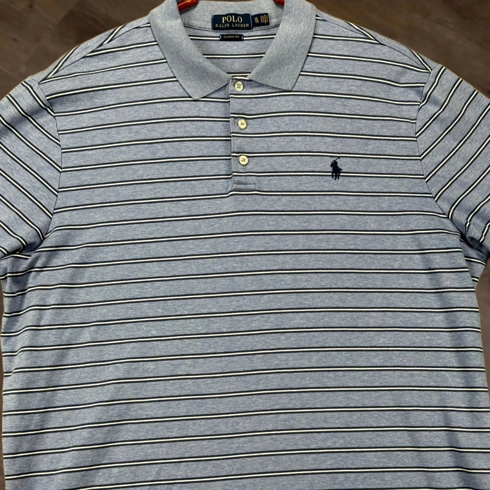 Polo Ralph Lauren — Polo Ralph Lauren Shirt XL Stripes Classic Fit Rugby Performance Flex Outdoor — streetwear — resale