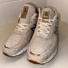 New Balance 990v4 Shoes Sz 12 Off White Gold M990AG4 4