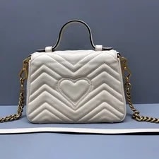 Gucci GG Marmont Small Top Handle Chevron Quilted 2