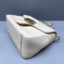 Gucci GG Marmont Small Top Handle Chevron Quilted 4