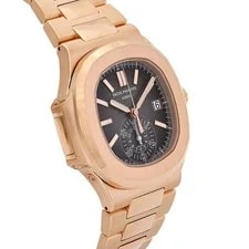 Patek Philippe Nautilus 5980 / 1R-001 K18Rose Gold 40.5mm Black Dial #YKW002 3