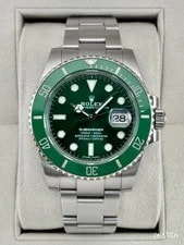 Rolex — 2020 Rolex Submariner “Hulk” 40mm 116610LV Green Dial (Green Card) — Watch — resale