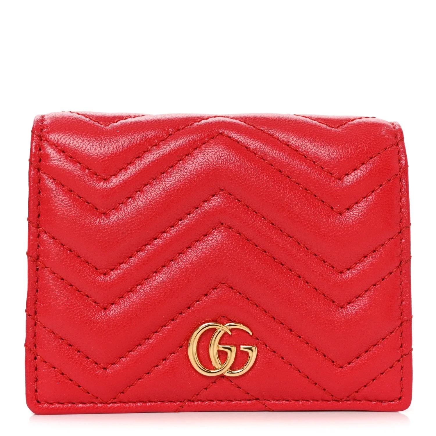 Gucci — Matelasse GG Marmont Card Case Wallet Bright — Accessory — resale