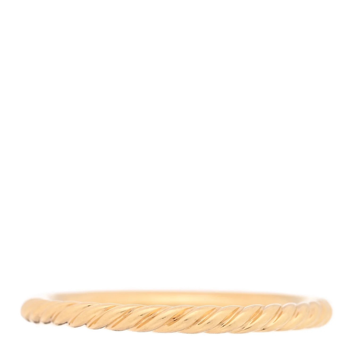 18K Yellow Gold 2mm Cable Collectibles Band 53 6.5 3