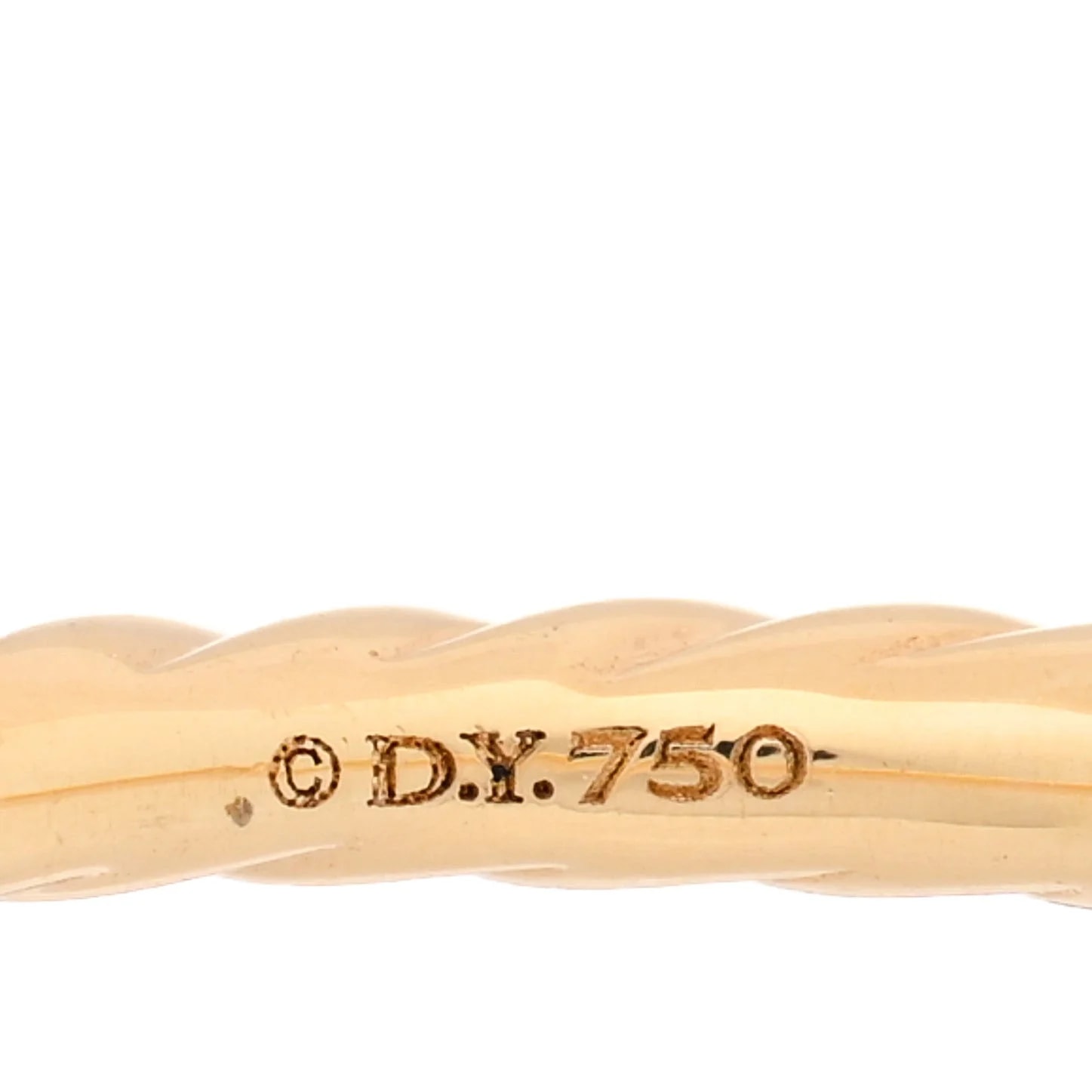 18K Yellow Gold 2mm Cable Collectibles Band 53 6.5 4
