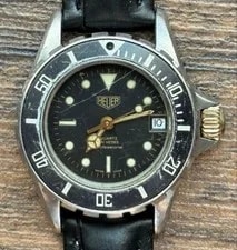 Tag Heuer — Working TAG Heuer 980.018 Old Logo Heuer Diver Black — Watch — resale
