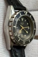 Working TAG Heuer 980.018 Old Logo Heuer Diver Black 2