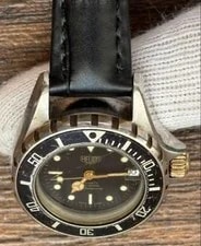 Working TAG Heuer 980.018 Old Logo Heuer Diver Black 4